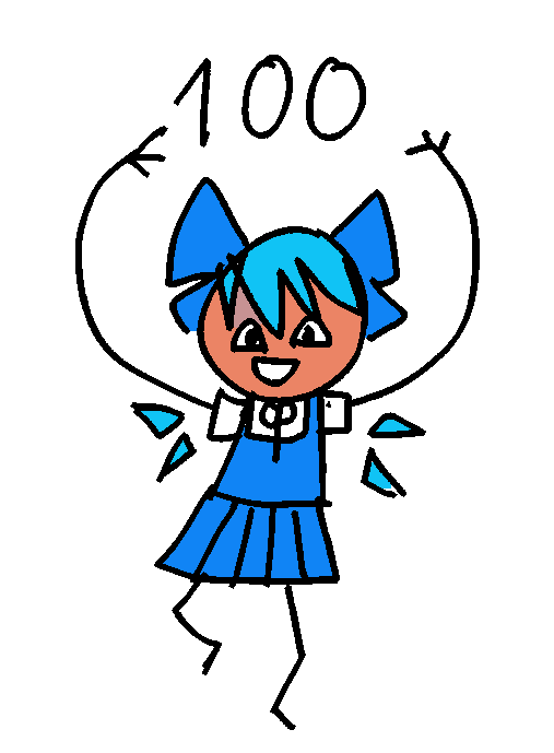 arms_up blue_hair bow cirno dress ice madskillz madskillz_thread_oppic short_hair wings