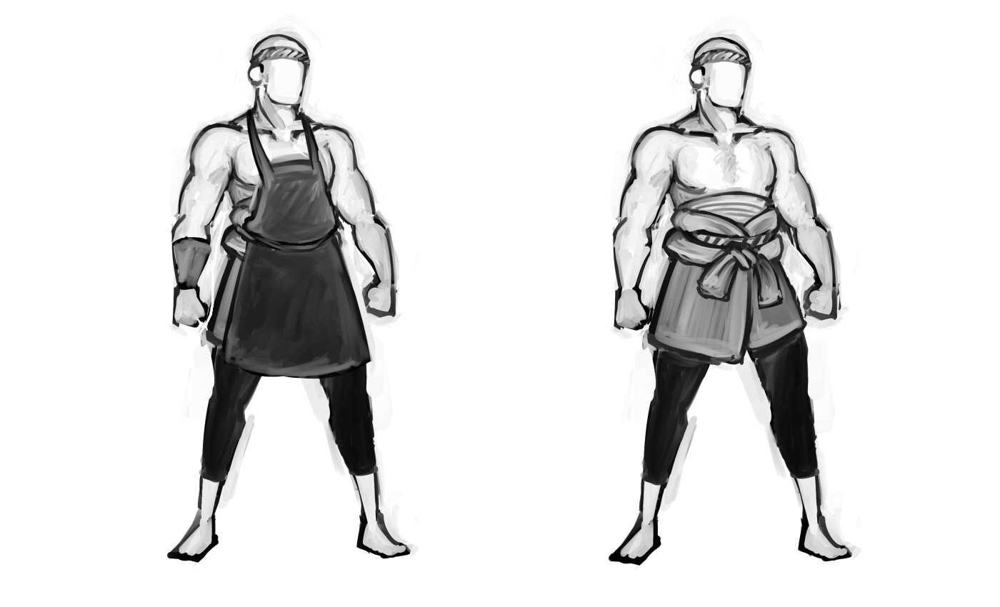 touhou character request /to/ apron bald concept art male possible ...