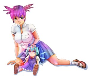 Rating: Safe Score: 0 Tags: 2girls age_difference blue_eyes blue_hair child cirno green_eyes main_page purple_hair school_uniform shirt short_hair simple_background sitting skirt socks touhou twintails unyl-chan wings User: (automatic)nanodesu