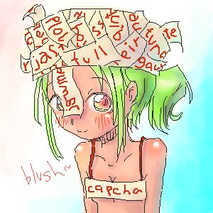 Rating: Questionable Score: 2 Tags: bare_shoulders blush capcha-chan captcha crop_top green_hair hat /o/ oekaki orange_eyes ponytail simple_background smile top User: (automatic)nanodesu