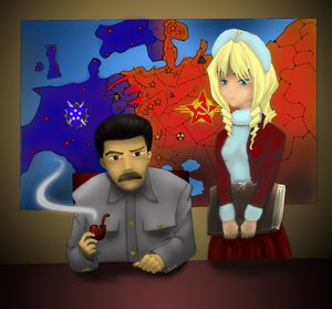Rating: Safe Score: 0 Tags: 1boy black_hair blonde_hair blue_eyes book colored drill_hair furry_hat has_child_posts hat joseph_stalin mangaka-kun_(artist) map mustache pipe russia-oneesama sickle_and_hammer sitting smoke star winter_clothes User: (automatic)nanodesu