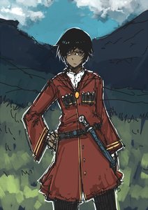 Rating: Safe Score: 2 Tags: 1boy black_hair character_request dark_skin mountains outdoors pony_(artist) solo tagme traditional_clothes weapon zacharovannaya_leketia User: (automatic)Anonymous