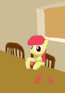 Rating: Safe Score: 0 Tags: animal apple apple_bloom /bro/ fine_art_parody my_little_pony no_humans parody pony room sitting table window User: (automatic)Anonymous