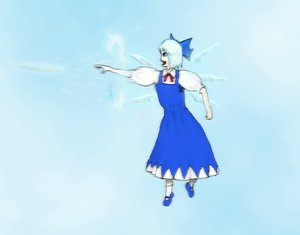 Rating: Safe Score: 0 Tags: blue_hair bow cirno dress outdoors short_hair sky /to/ touhou wings User: (automatic)nanodesu