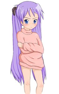 Rating: Safe Score: 0 Tags: bare_legs blue_eyes blush crossed_arms hiiragi_kagami ichigo_(artist) long_hair lucky_star purple_hair simple_background twintails User: (automatic)nanodesu