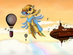 Rating: Safe Score: 0 Tags: 2ch animal blimp crossover dvach-pony dvach-tan flying mare mascot multicolored_hair my_little_pony my_little_pony_friendship_is_magic no_humans orange_hair outdoors pegasus pony ponyfication rainbow_dash red_eyes shipping sky-fi style_parody twintails wings User: (automatic)Anonymous