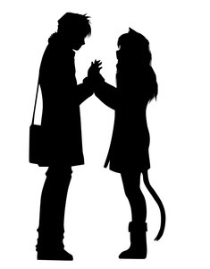 Rating: Safe Score: 0 Tags: 1boy animal_ears atmospheric bag cat_ears coat couple holding_hands long_hair short_hair silhouette simple_background tail uvao-chan vector User: (automatic)Willyfox