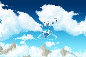 Rating: Safe Score: 0 Tags: a b blue blue_hair bow cirno cloud dress f flying heaven outdoors short_hair sky sky-fi /to/ touhou y z User: (automatic)Big_C
