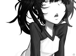 Rating: Safe Score: 0 Tags: black_hole-chan bomb-kun_(artist) monochrome open_mouth simple_background twintails User: (automatic)nanodesu