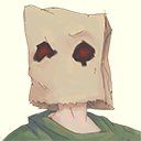 Rating: Safe Score: 0 Tags: anonymous bag_on_head portrait simple_background solo transparent_background User: (automatic)Anonymous