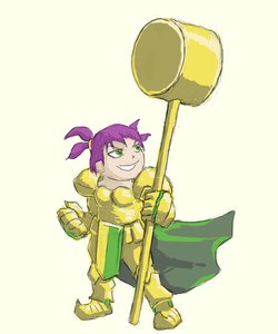 Rating: Questionable Score: 0 Tags: alternate_costume armor chibi coat evil_smile fantasy hammer purple_hair smile twintails unyl-chan wakaba_colors wakaba_mark weapon User: (automatic)Willyfox