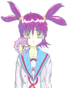 Rating: Safe Score: 0 Tags: blush green_eyes open_mouth pokemon purple_hair school_uniform simple_background tears traditional_media twintails unyl-chan User: (automatic)nanodesu