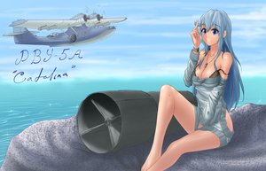 Rating: Safe Score: 0 Tags: airplane bare_legs blue_eyes blue_hair bra catalina cleavage hater_(artist) long_hair nature necklace outdoors personification sea shirt_tug sitting sky water User: (automatic)nanodesu