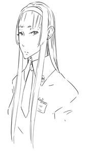 Rating: Safe Score: 0 Tags: hairband long_hair monochrome oxykoma_(artist) school_uniform sketch User: (automatic)Anonymous