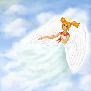 Rating: Safe Score: 0 Tags: alternate_costume cloud dress dvach-tan halo hands_on_chest necktie orange_hair pioneer pioneer_tie red_eyes sadness sky sky-fi tagme twintails wings User: (automatic)nanodesu