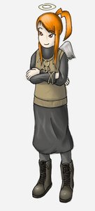 Rating: Safe Score: 0 Tags: alternate_costume alternate_hairstyle boots cosplay crossed_arms dvach-tan haibane_renmei halo necklace orange_hair parody ponytail red_eyes reki simple_background skirt wings User: (automatic)nanodesu