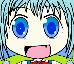 Rating: Safe Score: 0 Tags: blue_eyes blue_hair cirno fang mspaint open_mouth tooth touhou User: (automatic)unyl