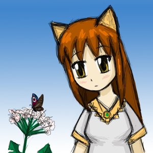 Rating: Safe Score: 0 Tags: animal_ears brown_hair butterfly cat_ears chibi flower insect long_hair sauce_(artist) simple_background uvao-chan yellow_eyes User: (automatic)nanodesu