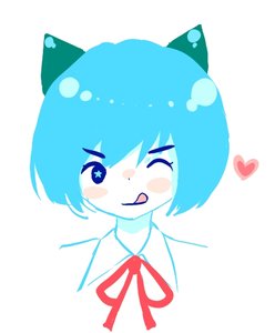 Rating: Safe Score: 0 Tags: blue_eyes blue_hair blush bow cirno heart short_hair touhou wink User: (automatic)Anonymous