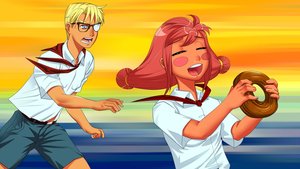 Rating: Safe Score: 0 Tags: 1boy angry blonde_hair blue_eyes blush blush_stickers closed_eyes eroge game_cg glasses happy highres necktie open_mouth pioneer pioneer_necktie pioneer_uniform red_hair running shirt short_hair shurik twintails ussr-tan User: (automatic)Anonymous