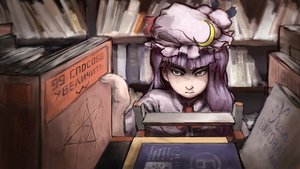 Rating: Safe Score: 2 Tags: book bookshelf hat library patchouli_knowledge purple_eyes purple_hair touhou User: (automatic)Anonymous