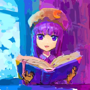 Rating: Safe Score: 0 Tags: book dress hat /o/ oekaki patchouli_knowledge purple_eyes purple_hair reading smile touhou User: (automatic)nanodesu