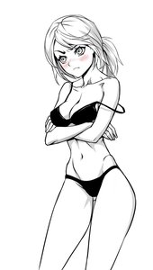 Rating: Questionable Score: 0 Tags: /an/ blush bra crossed_arms embarrassed monochrome panties User: (automatic)Anonymous