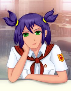 Rating: Safe Score: 0 Tags: eroge green_eyes necktie pioneer pioneer_necktie pioneer_uniform purple_hair skirt twintails unyl-chan User: (automatic)Anonymous