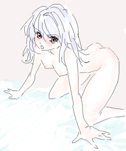 Rating: Explicit Score: 0 Tags: all_fours blue_hair blush breasts nude /o/ oekaki red_eyes sketch white_hair User: (automatic)nanodesu
