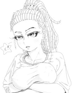 Rating: Safe Score: 0 Tags: 1girl breasts covered_nipples crossed_arms f2d_(artist) monochrome ponytail sarah_kerrigan sketch solo starcraft User: (automatic)Anonymous