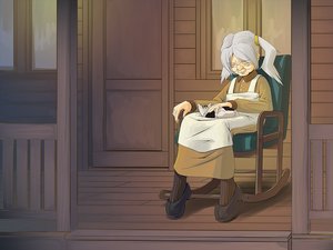 Rating: Safe Score: 0 Tags: adult apron atmospheric cat chair door dvach-tan grey_hair house old_woman porch rocking_chair sleeping tagme twintails white_hair User: (automatic)strn
