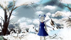 Rating: Safe Score: 0 Tags: 3d blue_eyes blue_hair bow cirno dress highres iichan_rpg landscape mountains outdoors short_hair sky snow touhou wallpaper wings winter User: (automatic)Anonymous