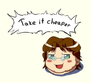 Rating: Safe Score: 2 Tags: 1boy blue_eyes blush brown_hair gabe_newell glasses parody simple_background touhou transparent_background yukkuri User: (automatic)Anonymous