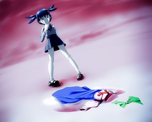 Rating: Questionable Score: 0 Tags: blue_hair bow cirno cloud collar crying dead dress green_eyes melting school_uniform tears touhou twintails unyl-chan User: (automatic)Willyfox