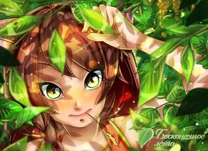 Rating: Safe Score: 0 Tags: animal_ears braid brown_hair eroge leaf long_hair mouth_hold nekomimi outdoors tree uvao-chan yellow_eyes User: (automatic)Anonymous