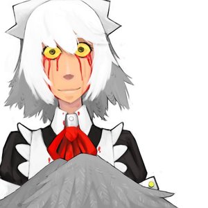 Rating: Safe Score: 0 Tags: apron blood bomb-kun_(artist) bow deformed_eyes hands_on_chest maid maid_headdress maid_outfit nijiura_maids owl ribbon short_hair simple_background smile white_hair wings yabai yellow_eyes User: (automatic)nanodesu
