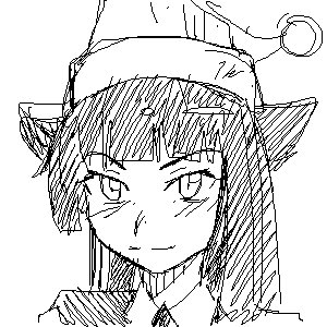 Rating: Safe Score: 0 Tags: animal_ears blush cat_ears female_protagonist hat houkago_play long_hair monochrome /o/ oekaki simple_background sketch winter_clothes User: (automatic)nanodesu