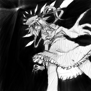 Rating: Safe Score: 0 Tags: black claws dark dress flandre_scarlet hat madness monochrome touhou wings User: (automatic)Big_C