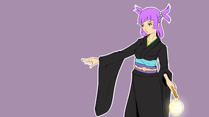 Rating: Safe Score: 0 Tags: alternate_costume cosplay enma_ai green_eyes hair_bobbles japanese_clothes jigoku_shoujo lamp purple_hair simple_background unyl-chan wakaba_colors wallpaper User: (automatic)timewaitsfornoone