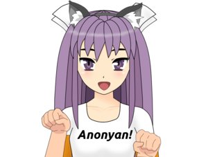 Rating: Safe Score: 0 Tags: animal_ears blush cat_ears hairpin iichantra k-on! long_hair open_mouth parody purple_eyes purple_hair simple_background soh-chan winged_hairpin User: (automatic)nanodesu