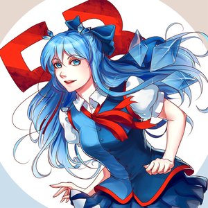 Rating: Safe Score: 0 Tags: 1girl alternate_costume alternate_hair_length alternate_hairstyle blue_eyes blue_hair bow cirno hair_ornament long_hair madskillz_thread_oppic skirt solo touhou vest wings User: (automatic)Anonymous