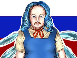 Rating: Safe Score: 0 Tags: 1boy blue_eyes blue_hair chubby cirno cosplay dress flag manly mustache necktie russian russian_flag sketch User: (automatic)Willyfox
