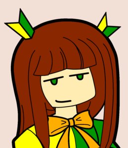 Rating: Safe Score: 0 Tags: banhammer-tan bow brown_hair green_eyes long_hair parody photoshop simple_background smile style_parody touhou wakaba_colors User: (automatic)timewaitsfornoone