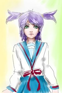 Rating: Safe Score: 0 Tags: green_eyes purple_hair school_uniform sketch twintails unyl-chan User: (automatic)Anonymous