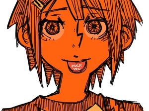 Rating: Safe Score: 0 Tags: bomb-chan bomb-kun_(artist) hairpin monochrome :p short_hair simple_background sketch tongue User: (automatic)nanodesu