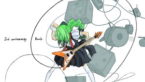 Rating: Safe Score: 0 Tags: bomb-chan bomb-kun_(artist) braid dress green_hair guitar happy_birthday instrument long_hair music thighhighs twin_braids wires User: (automatic)nanodesu
