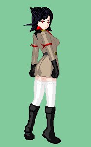 Rating: Safe Score: 0 Tags: armband black_hair character_request from_behind gloves lowres pixel_art red_eyes short_hair simple_background tagme thighhighs white_legwear zettai_ryouiki User: (automatic)nanodesu