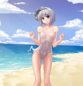 Rating: Explicit Score: 0 Tags: beach blue_eyes breasts grey_hair hair_ribbon hater_(artist) konpaku_youmu konpaku_youmu_(ghost) nipples outdoors sand sea short_hair silver_hair sky swimsuit /to/ touhou transparent_clothes water User: (automatic)Anonymous