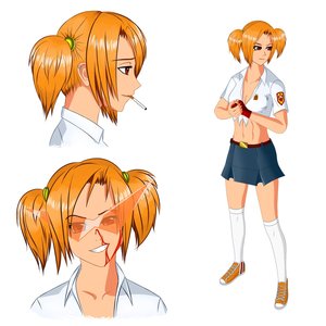 Rating: Safe Score: 0 Tags: blood cigarette collage dvach-tan eroge highres kamina_shades orange_hair pioneer pioneer_uniform red_eyes shirt skirt tied_shirt twintails User: (automatic)Anonymous