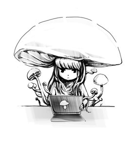 Rating: Safe Score: 0 Tags: laptop long_hair mod-chan monochrome mushroom sitting User: (automatic)nanodesu
